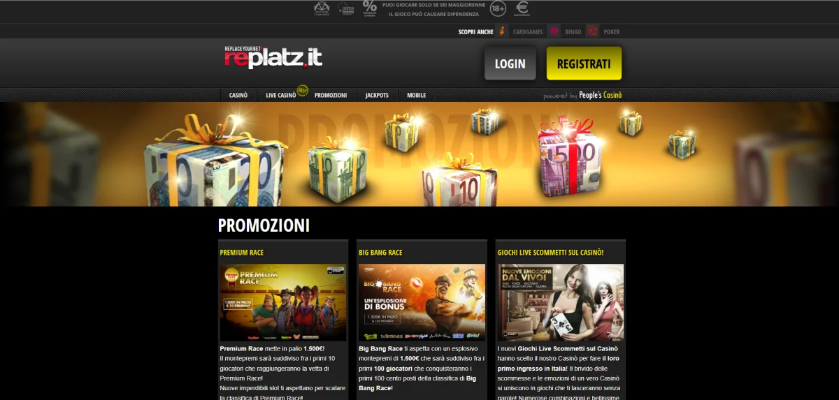 replatz casino codice promozionale